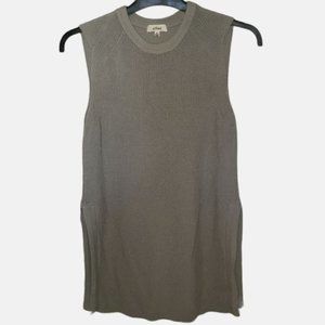 Wilfred Ribbed Heavy Knit Sleeveless SplitSide Shirt XS